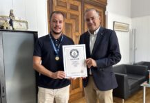 Cristian Gutiérrez, el talaverano que ha logrado un Récord Guinness por una carrera de relevos en llamas