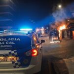 Bomberos y Policía local de Cuenca sofocan un incendio en un contenedor de Princesa Zaida
