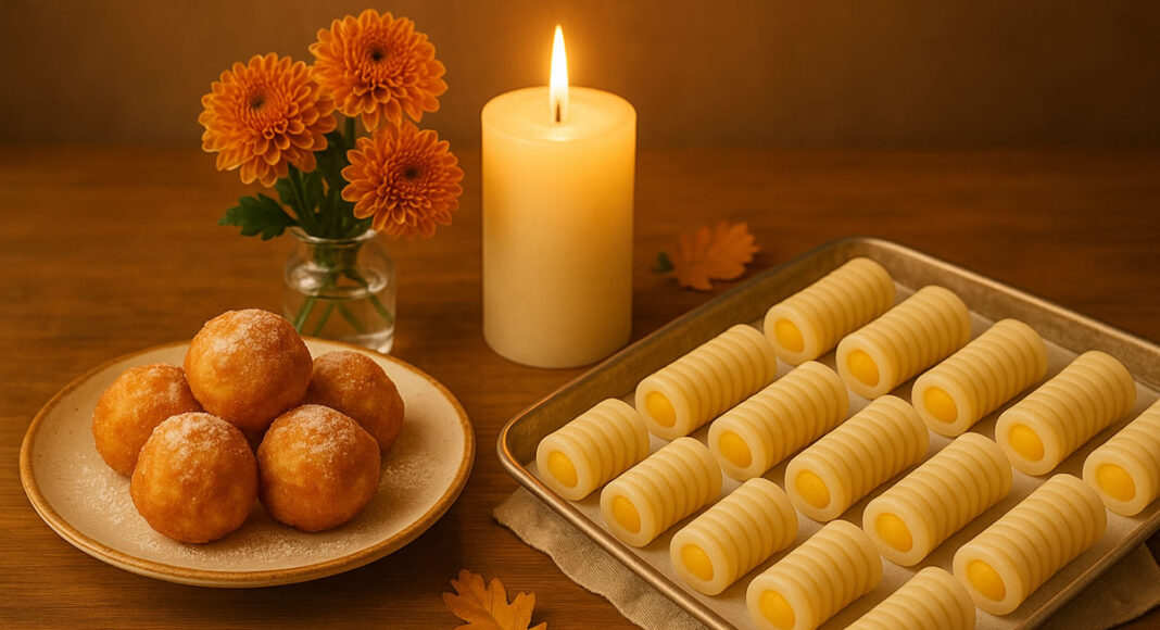 Buñuelos de viento y huesos de santo