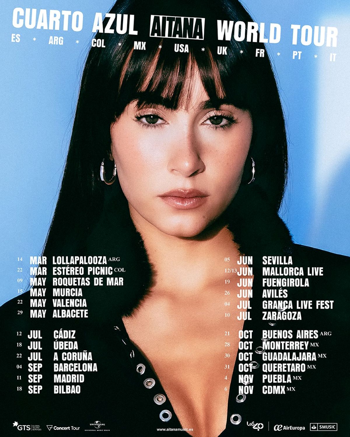 Aitana actuará en Albacete en su gira mundial de 2026