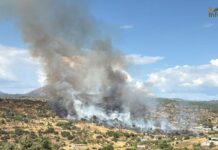 Desalojadas 20 personas por el incendio en Almorox, que vuelve a nivel 1