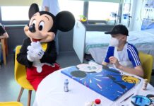 Mickey Mouse llena de magia la planta de Pediatría del Hospital de Albacete