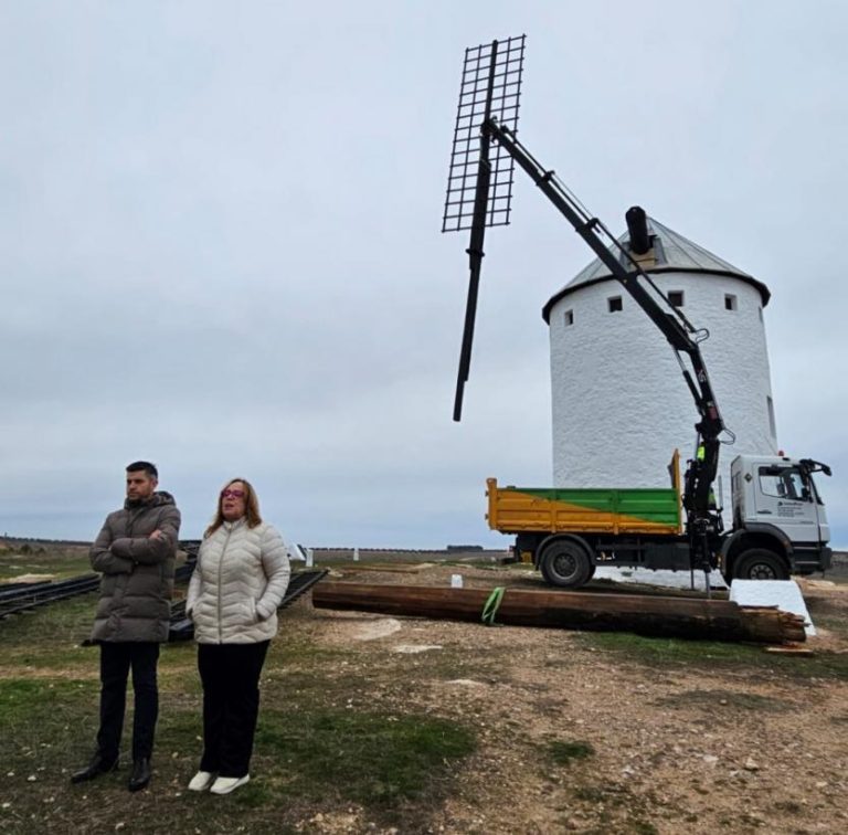 Las obras de rehabilitación del Molino ‘Inca Garcilaso’ de Campo de Criptana finalizarán la próxima semana
