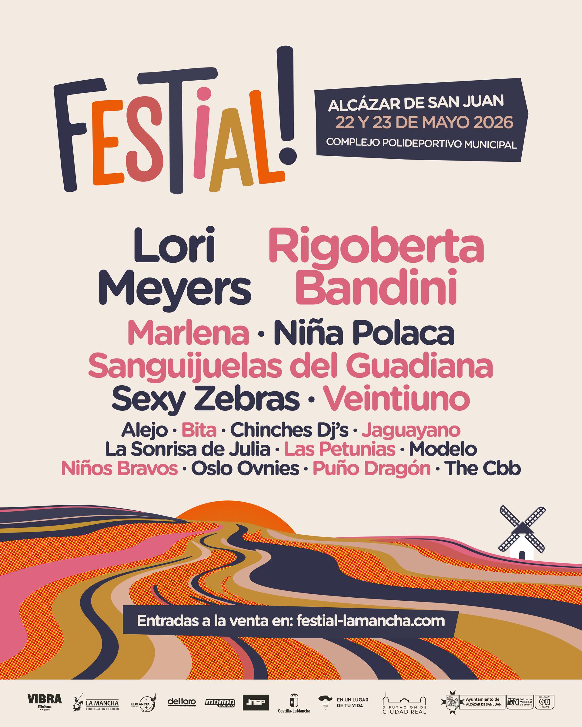 Lori Meyers y Rigoberta Bandini encabezan el cartel de Festial! 2026 en Alcázar de San Juan