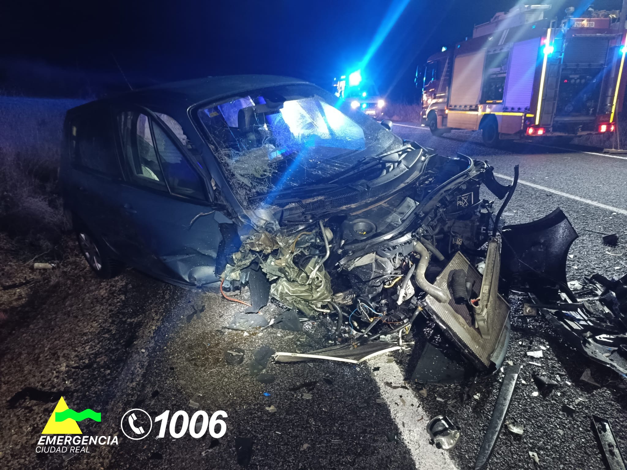 Grave choque frontal en la N-430 entre Membrilla y La Solana: uno de los vehículos ha invadido el carril contrario