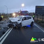 Dos personas atrapadas tras un choque frontal entre Bolaños y Torralba