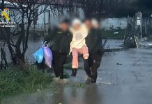 Rescate en Alcolea de Tajo tras quedar una mujer aislada por una inundación