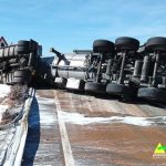 Vuelca un camión cisterna en la A-43 a su paso por Argamasilla de Alba sin dejar heridos