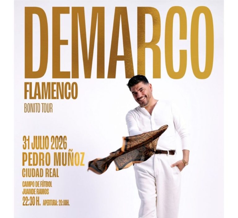Demarco Flamenco actuará en Pedro Muñoz para abrir su Feria y Fiestas