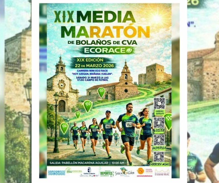 Más de 500 corredores se reunirán en la XIX Media Maratón de Bolaños de Calatrava