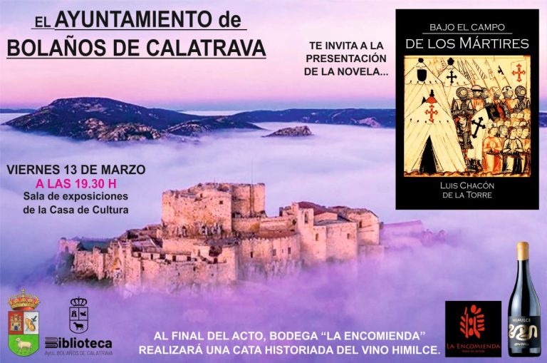 Luis Chacón presenta en Bolaños de Calatrava su novela histórica “Bajo el campo de los mártires”