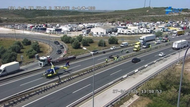 Un accidente obliga a cortar la A-4 a la altura de Ontígola