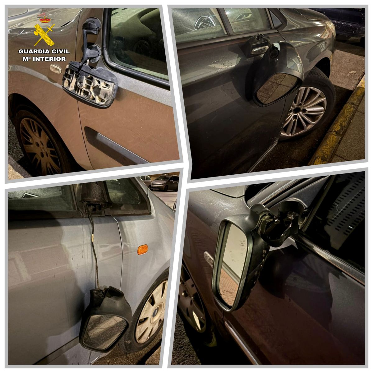 Detenido un menor en Caudete tras destrozar los retrovisores de 9 coches aparcados en plena calle