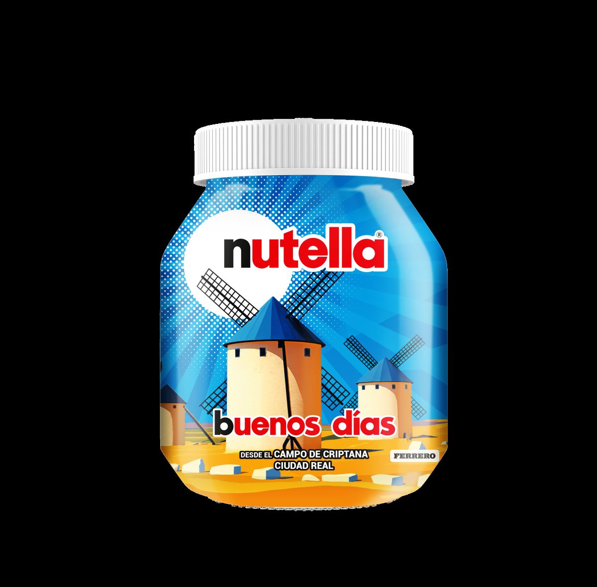 Nutella vuelve a elegir Campo de Criptana como imagen para uno de sus tarros limitados