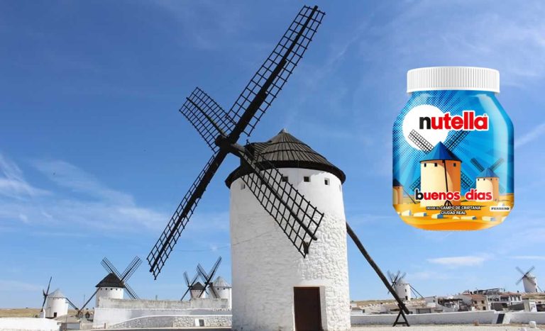 Nutella vuelve a elegir Campo de Criptana como imagen para uno de sus tarros limitados