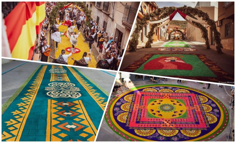 Arte y color en las calles que desaparecen en horas: las alfombras de serrín, alma del Corpus Christi de Castilla-La Mancha