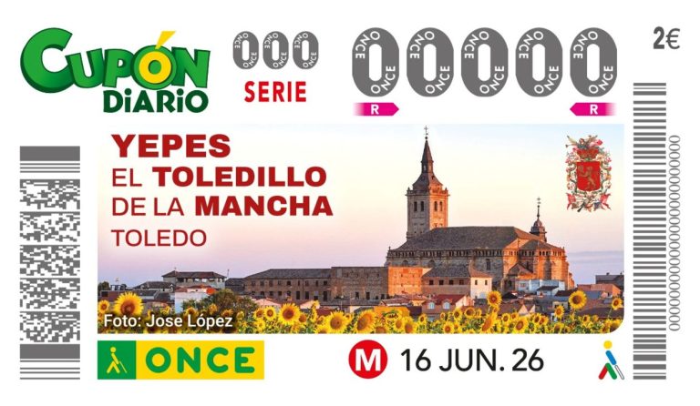 Yepes, protagonista del cupón de la ONCE del 16 de junio
