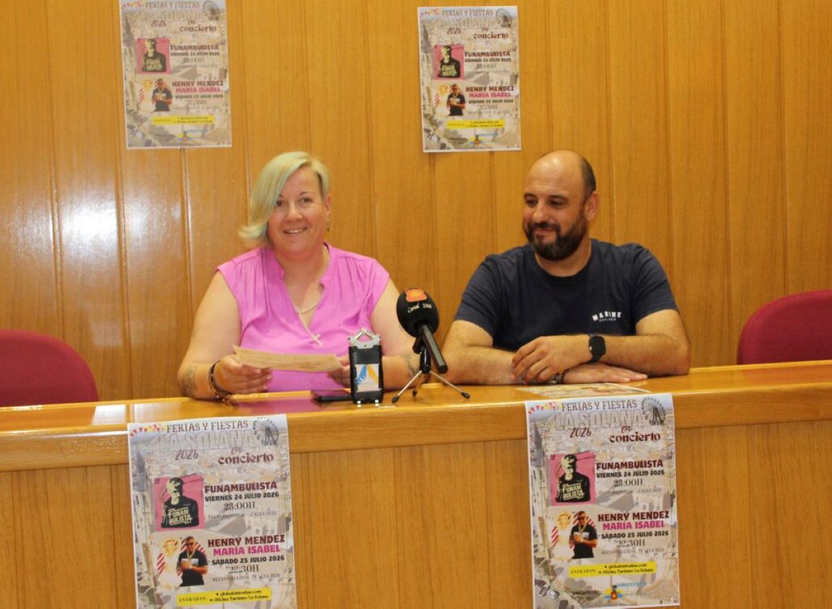 Funambulista, Henry Méndez y María Isabel protagonizarán los conciertos de la Feria de Santiago y Santa Ana de La Solana