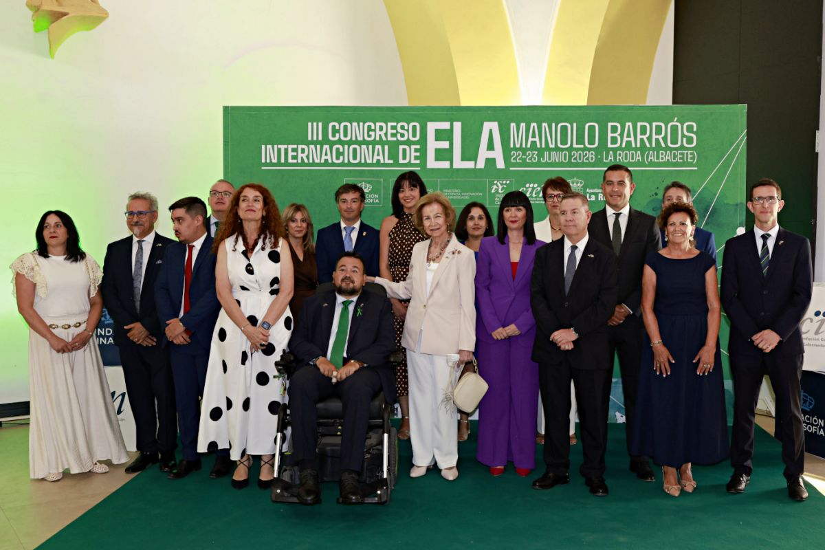 La Reina Sofía inaugura en La Roda el III Congreso Internacional de ELA