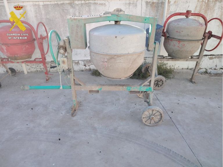 Detenido tras robar maquinaria de construcción valorada en 4.500 euros en Tarancón