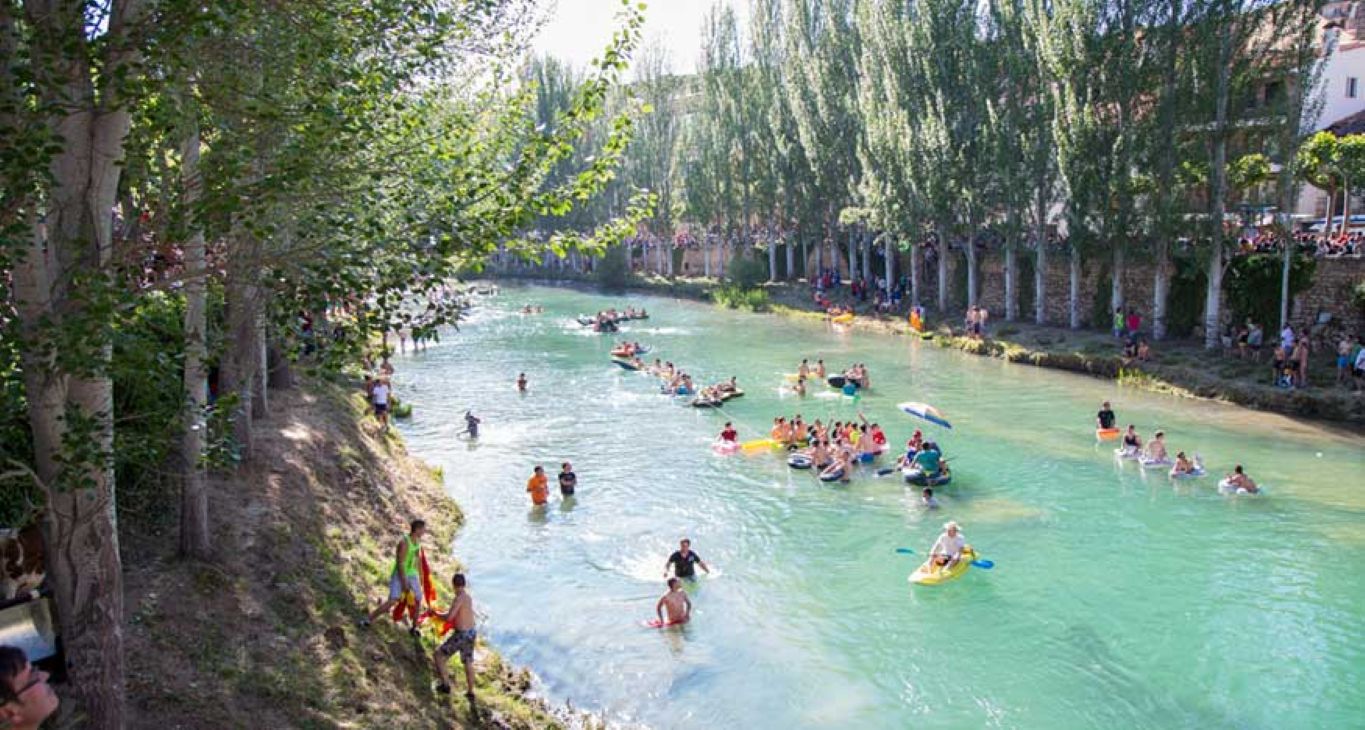 Un río, ocho vacas y miles de visitantes: la peculiar tradición de un pueblo de Guadalajara que cumple 30 años